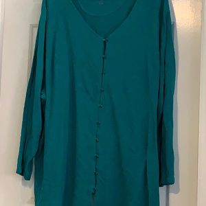 Teal long sleeve comfy shirt